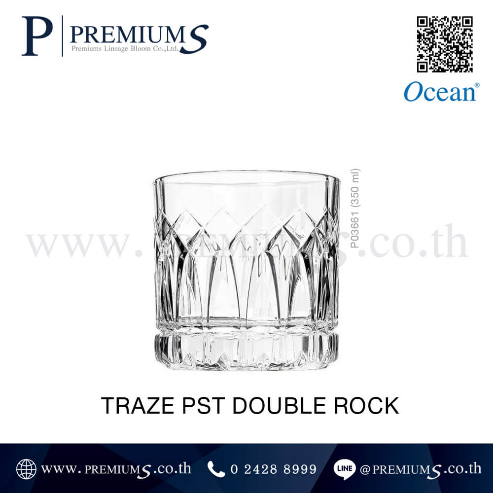 แก้วใส Ocean รุ่น Traze PST Double Rock - ขายส่ง พร้อมสกรีนโลโก้