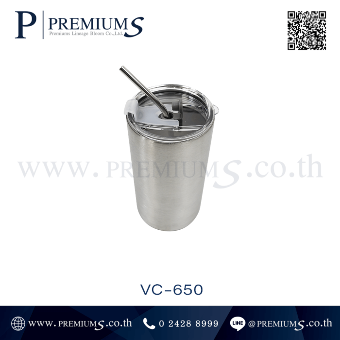 แก้วน้ำสแตนเลส รุ่น VC-650 พร้อมหลอด