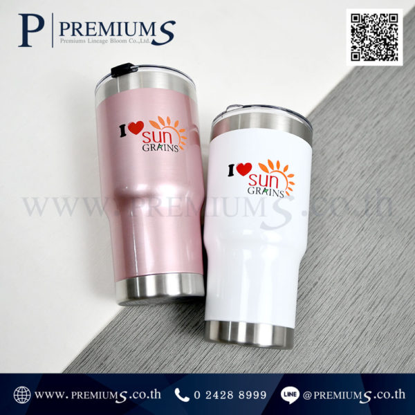 แก้วน้ำสแตนเลส โลโก้ SUN GRAINS รวมสี