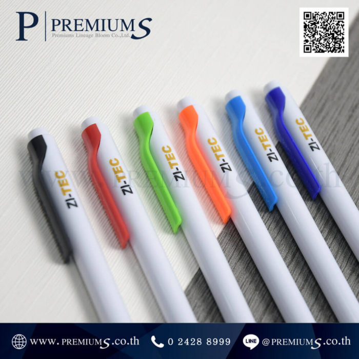 ปากกาพลาสติก ชื่อโลโก้ ZI-TEC