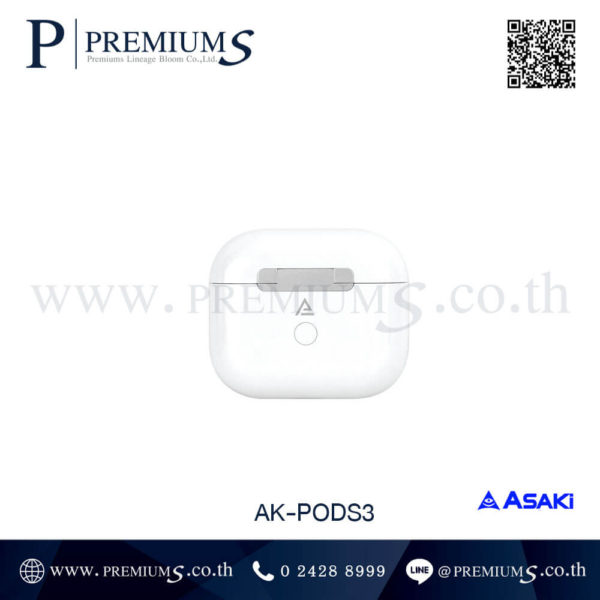 Asaki หูฟังบลูทูธ (Bluetooth) พร้อมกล่องชาร์จ รุ่น AK-PODS3 ของพรีเมี่ยม