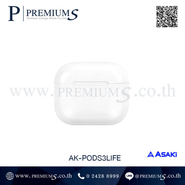หูฟังสกรีนโลโก้ หูฟังอาซากิ พิมพ์ลาย หูฟังรุ่น-AK-PODS3Life