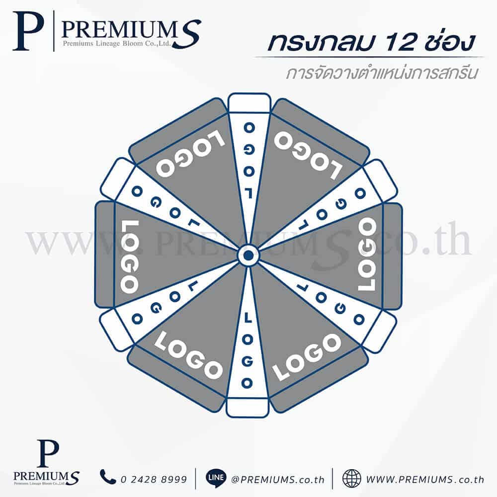 ร่มสนามทรงกลม12ช่อง