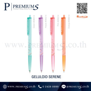 ปากกาลูกลื่น QTM GELULOID ปากกาพลาสติกพร้อมส่ง ปากกาสั่งทำงานด่วน SERENE