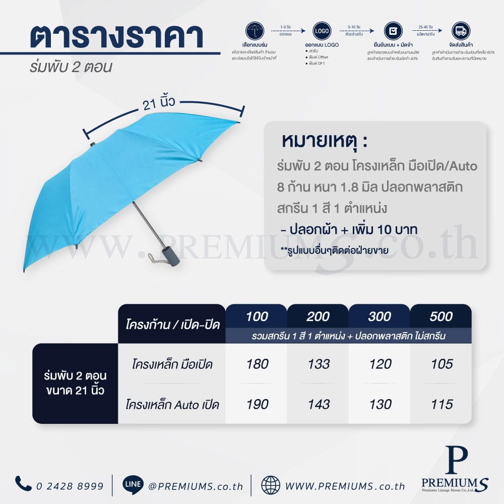 ราคาร่มพับ2ตอน