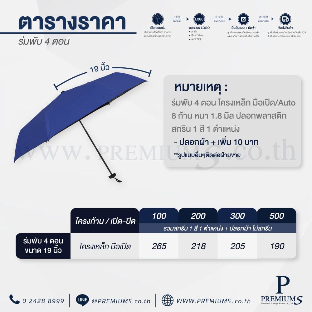 ราคาร่มพับ4ตอน