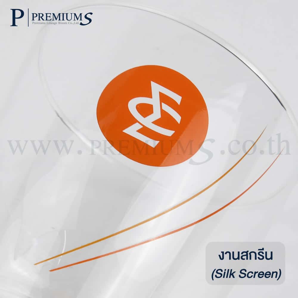 แก้วใสสกรีนโลโก้