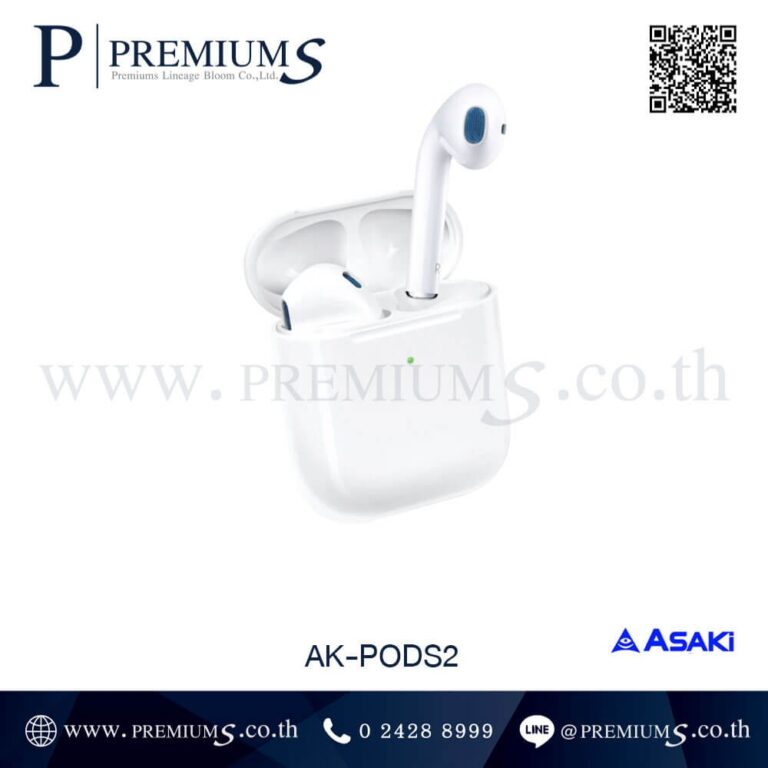 ด้านข้างหูฟังบลูทูธ รุ่น AK-PODS2