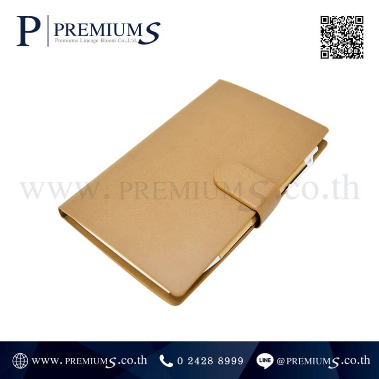 สมุดโน๊ตปกหนังสีน้ำตาลด้านข้าง รุ่น ZH-856A