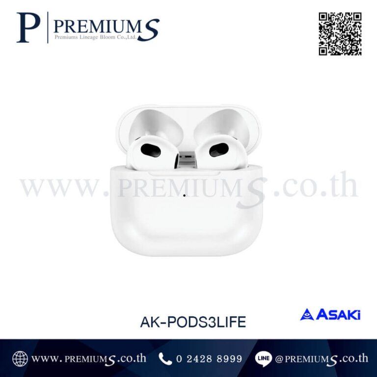 ด้านหน้าหูฟังบลูทูธ รุ่น AK-PODS3Life
