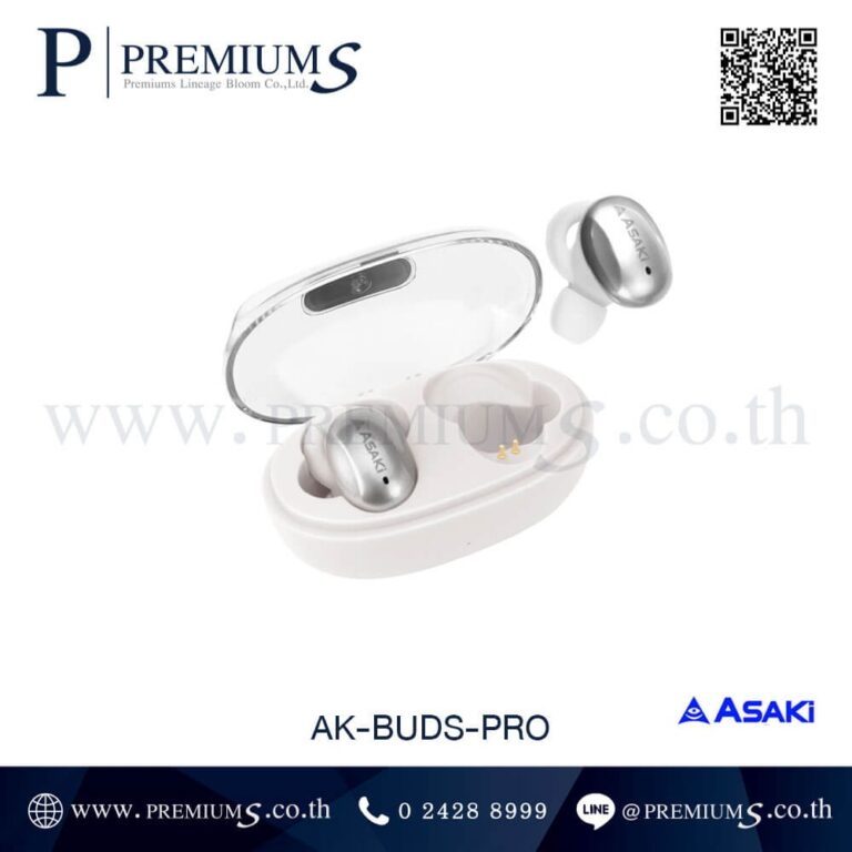 หูฟังบลูทูธสีขาว รุ่น AK-Buds Pro