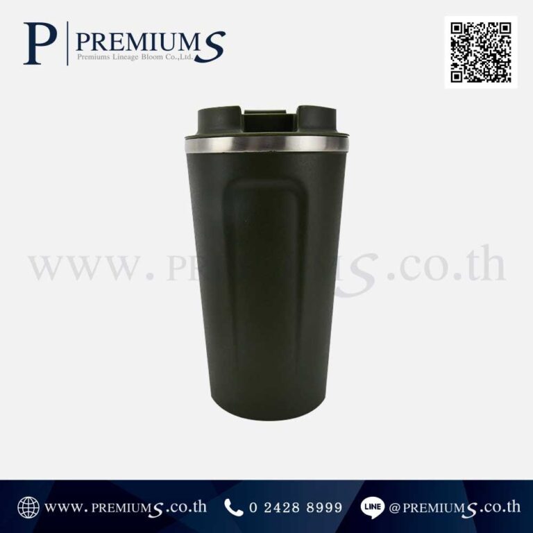 ด้านหลังแก้วน้ำสแตนเลสสีดำ รุ่น MUG 272