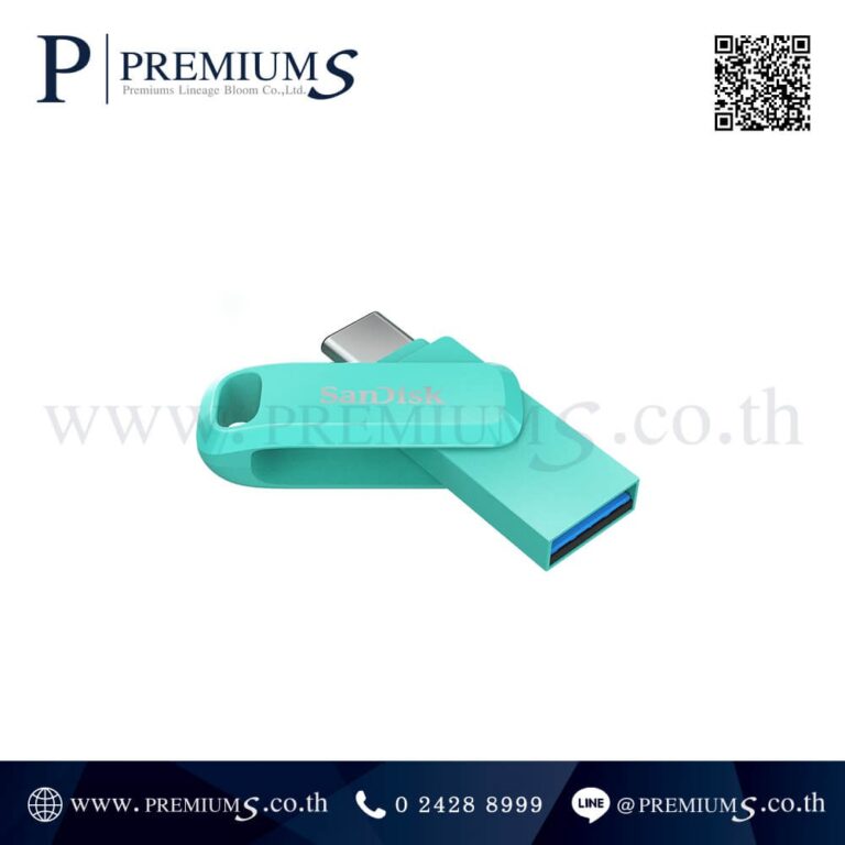 ด้านข้าง Flash Drive สีเขียว รุ่น Dual Drive Type-C (SDDDC3_G46)