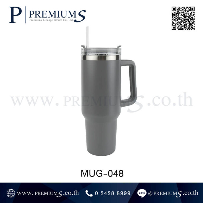 แก้วน้ำสแตนเลสสีเทา รุ่น MUG-048