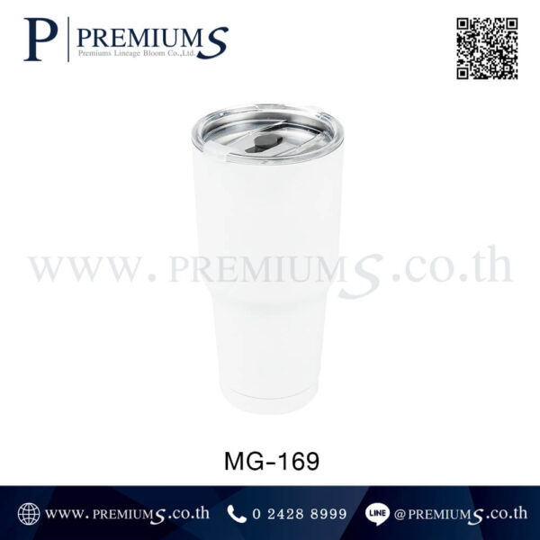 กระบอกน้ำสแตนเลาพร้อมหลอด รุ่น MG-169 เงา