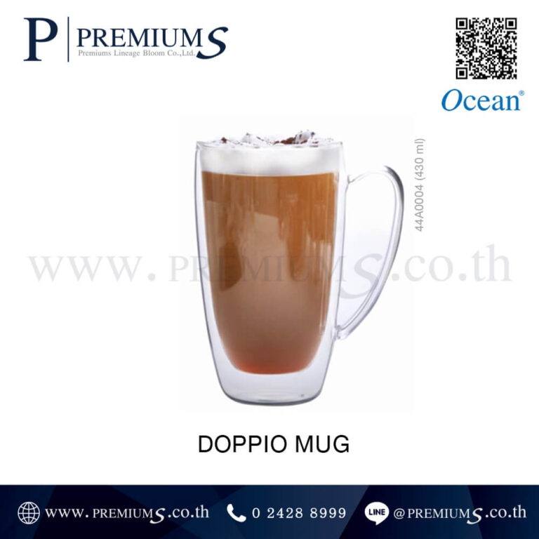 แก้วใสทรงสูงมีหูจับทนทาน