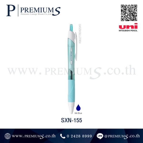 ปากกาuni ด้ามสีเขียวมิ้น SXN-155