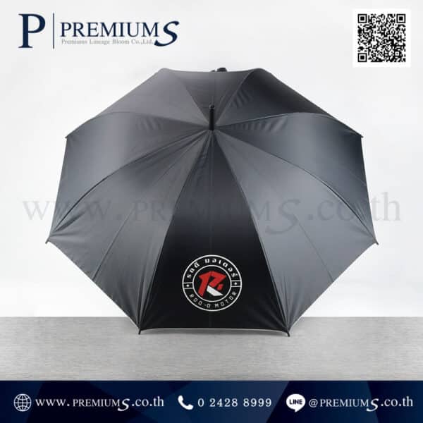 ร่มตอนเดียวสีดำ โลโก้ ROD-D