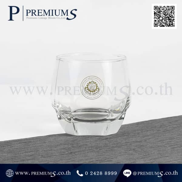 แก้วใสทรงสั้น สกรีน