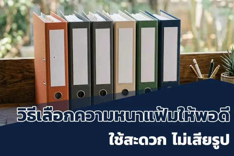 วิธีเลือกความหนาแฟ้มให้พอดี ใช้สะดวก ไม่เสียรูป