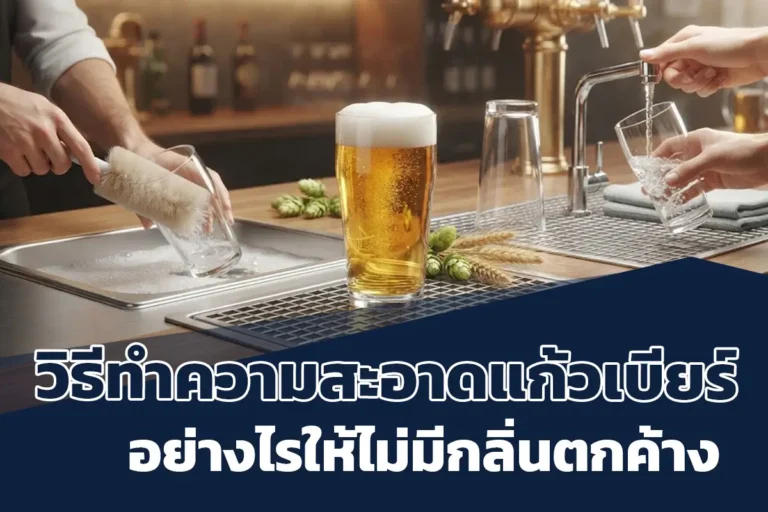 วิธีทำความสะอาดแก้วเบียร์ไม่มีกลิ่นตกค้าง