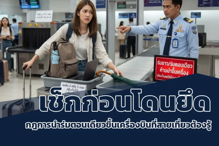 กฎการนำร่มตอนเดียวขึ้นเครื่องบิน