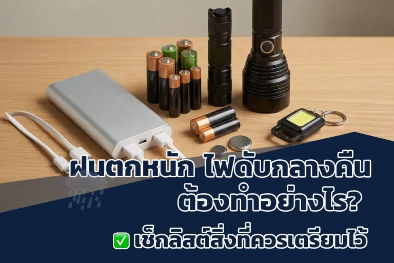 ฝนตกหนักไฟดับต้องทำอย่างไร